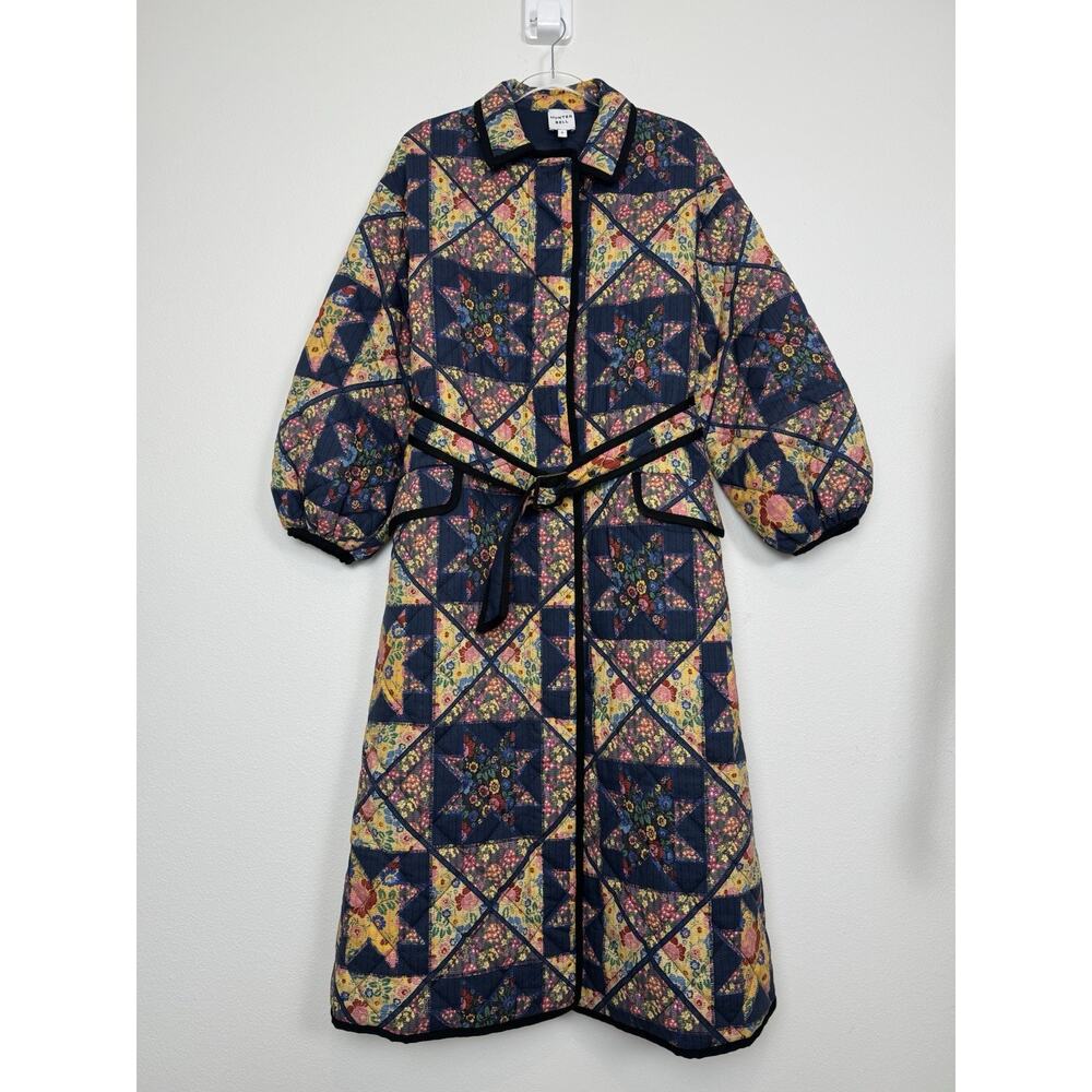 Hunter Bell Patchwork Coat Women’s Small Wales Hightower Boho Chic Retired Rare - Picture 5 of 16